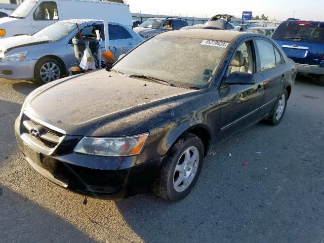 KMHET46C66A076777 - 2006 HYUNDAI SONATA GL BLACK photo 2