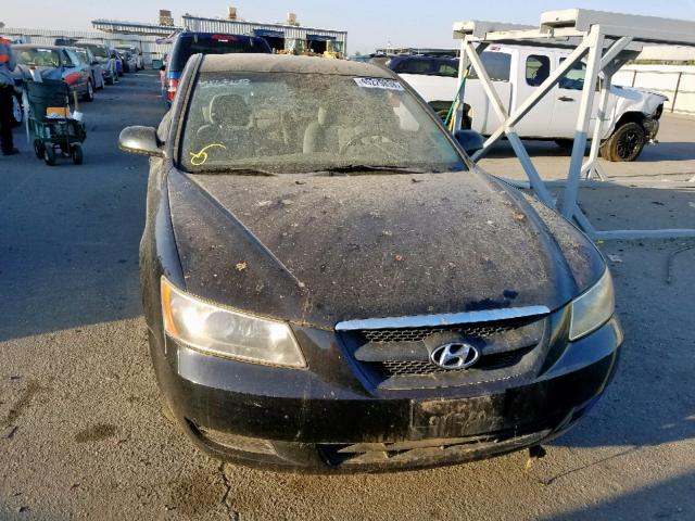 KMHET46C66A076777 - 2006 HYUNDAI SONATA GL BLACK photo 9