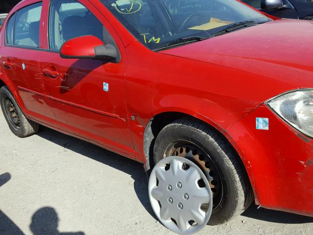 1G1AL55F287289576 - 2008 CHEVROLET COBALT LT RED photo 9