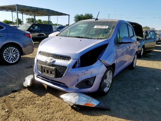 KL8CB6S93EC489319 - 2014 CHEVROLET SPARK LS BLUE photo 2