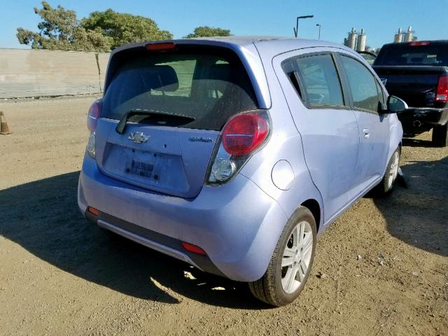 KL8CB6S93EC489319 - 2014 CHEVROLET SPARK LS BLUE photo 4