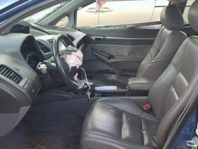 2HGFA16939H342491 - 2009 HONDA CIVIC EXL BLUE photo 5