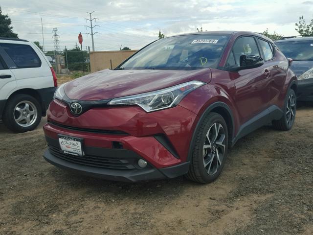 NMTKHMBX4JR058810 - 2018 TOYOTA C-HR XLE RED photo 2