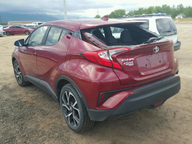 NMTKHMBX4JR058810 - 2018 TOYOTA C-HR XLE RED photo 3