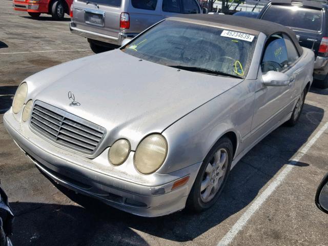 WDBLK65G83T136071 - 2003 MERCEDES-BENZ CLK 320 SILVER photo 2