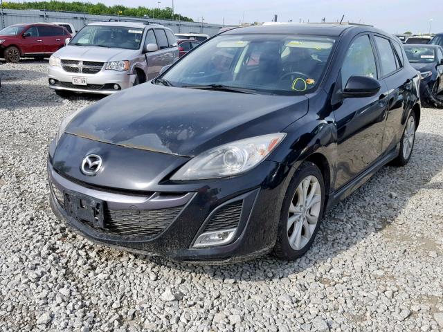 JM1BL1H50A1297711 - 2010 MAZDA 3 S BLACK photo 2