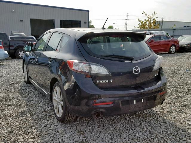 JM1BL1H50A1297711 - 2010 MAZDA 3 S BLACK photo 3