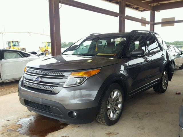 1FM5K7F83EGA01062 - 2014 FORD EXPLORER L GRAY photo 2