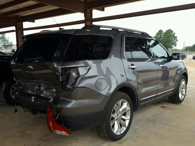 1FM5K7F83EGA01062 - 2014 FORD EXPLORER L GRAY photo 4