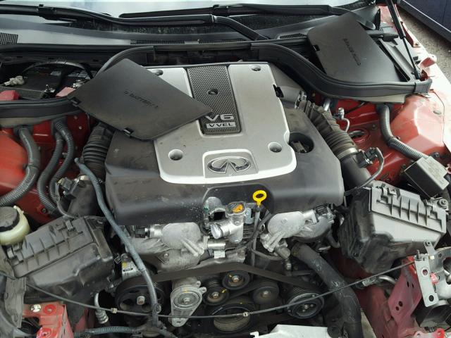 JNKCV64E19M605365 - 2009 INFINITI G37 BASE RED photo 7