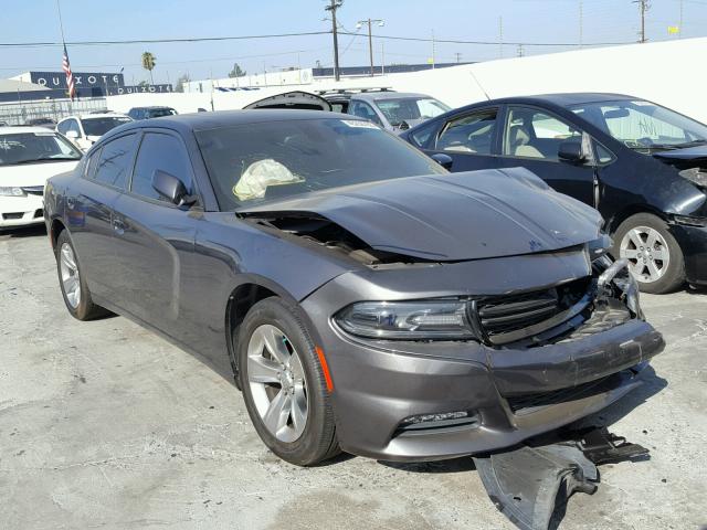 2C3CDXHG6FH765105 - 2015 DODGE CHARGER SX CHARCOAL photo 1