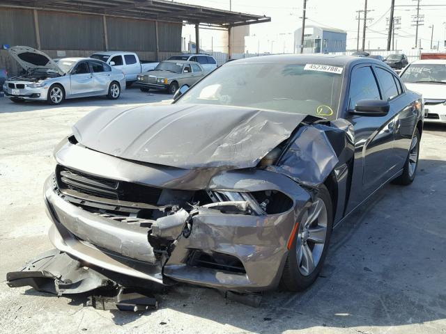 2C3CDXHG6FH765105 - 2015 DODGE CHARGER SX CHARCOAL photo 2