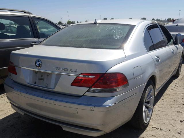 WBAHN83527DT68982 - 2007 BMW 750 SILVER photo 4