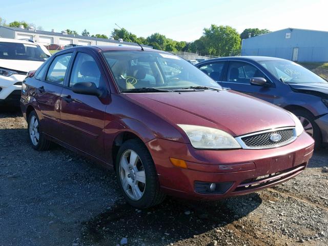 1FAHP34NX7W339089 - 2007 FORD FOCUS ZX4 MAROON photo 1