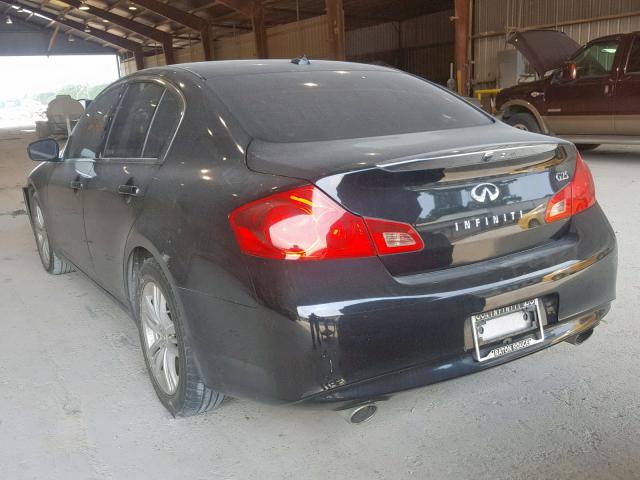 JN1DV6AP5BM601369 - 2011 INFINITI G25 BASE BLACK photo 3