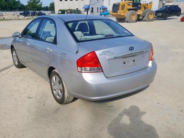 KNAFE121285521658 - 2008 KIA SPECTRA EX SILVER photo 3