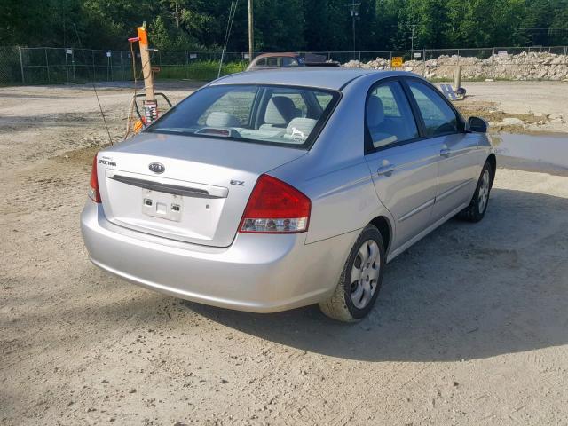 KNAFE121285521658 - 2008 KIA SPECTRA EX SILVER photo 4