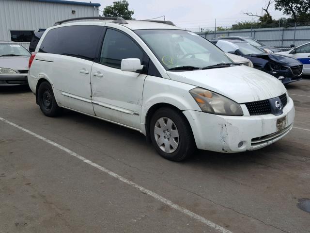 5N1BV28U06N103715 - 2006 NISSAN QUEST S WHITE photo 1