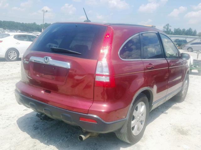 JHLRE38768C051883 - 2008 HONDA CR-V EXL RED photo 4