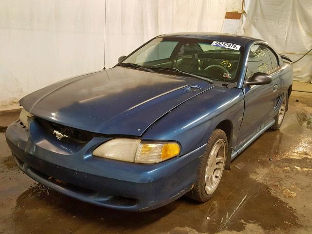 1FAFP42X2WF240654 - 1998 FORD MUSTANG GT BLUE photo 2