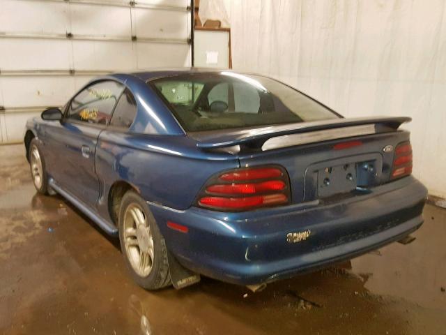 1FAFP42X2WF240654 - 1998 FORD MUSTANG GT BLUE photo 3