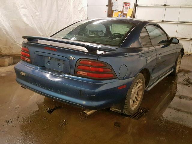 1FAFP42X2WF240654 - 1998 FORD MUSTANG GT BLUE photo 4