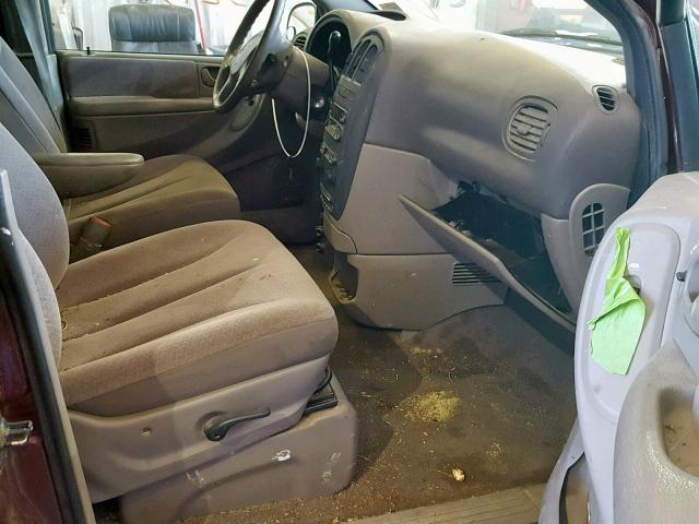 1B8GP45381B126242 - 2001 DODGE CARAVAN SP MAROON photo 5