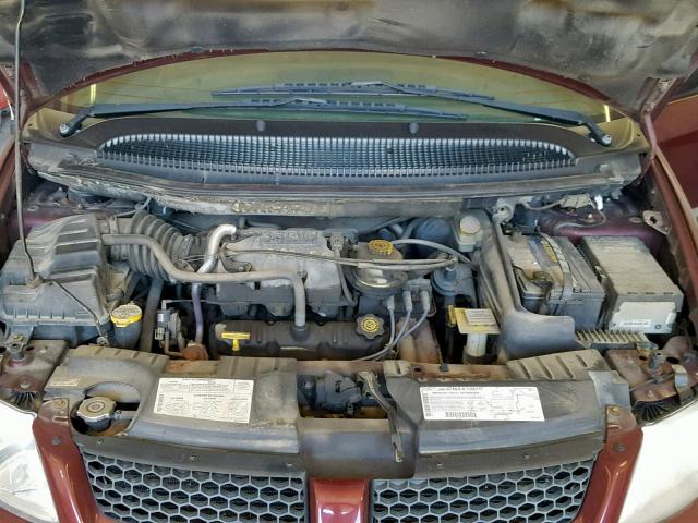 1B8GP45381B126242 - 2001 DODGE CARAVAN SP MAROON photo 7