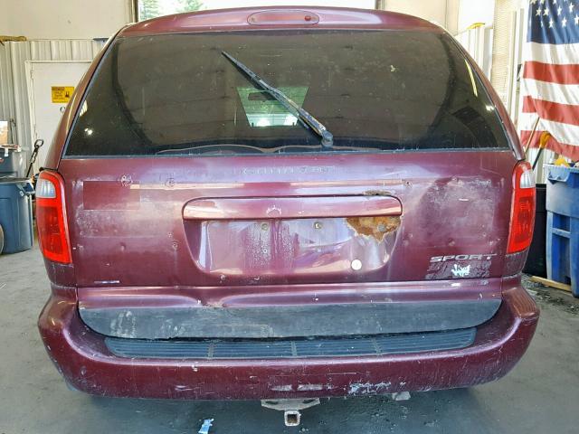 1B8GP45381B126242 - 2001 DODGE CARAVAN SP MAROON photo 9