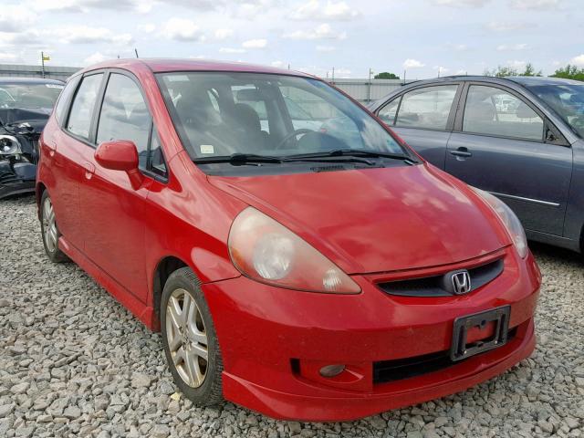 JHMGD37698S006313 - 2008 HONDA FIT SPORT RED photo 1