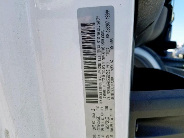 3C6TRVAG6KE502993 - 2019 RAM PROMASTER 白色 照片 10