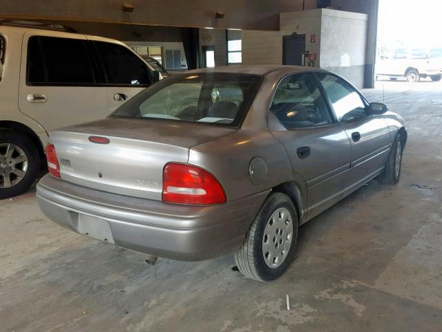 1B3ES47C6WD659856 - 1998 DODGE NEON HIGHL TAN photo 4