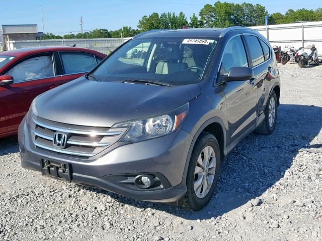 5J6RM3H76CL029756 - 2012 HONDA CR-V EXL GRAY photo 2