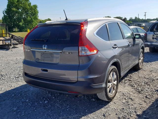 5J6RM3H76CL029756 - 2012 HONDA CR-V EXL GRAY photo 4