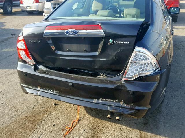 3FADP0L36AR349609 - 2010 FORD FUSION HYB BLACK photo 9