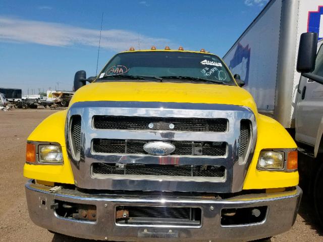 3FRWF65H48V072268 - 2008 FORD F650 SUPER YELLOW photo 9