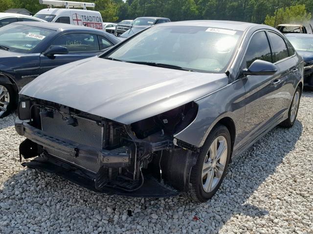 5NPE34AF3JH687745 - 2018 HYUNDAI SONATA SPO GRAY photo 2