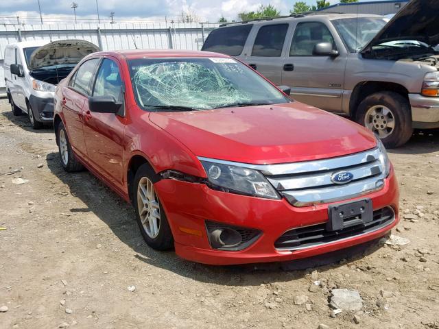 3FAHP0GA0CR241676 - 2012 FORD FUSION S RED photo 1