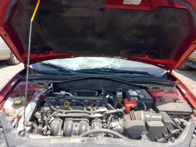 3FAHP0GA0CR241676 - 2012 FORD FUSION S RED photo 7