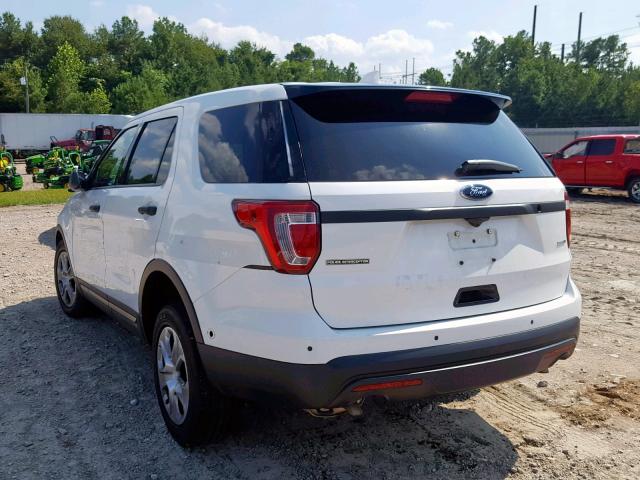 1FM5K8AR1HGE30274 - 2017 FORD EXPLORER P WHITE photo 3