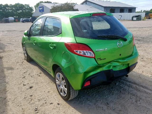 JM1DE1KY6D0152429 - 2013 MAZDA MAZDA2 GREEN photo 3