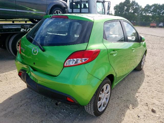 JM1DE1KY6D0152429 - 2013 MAZDA MAZDA2 GREEN photo 4