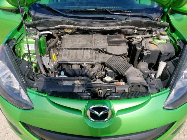 JM1DE1KY6D0152429 - 2013 MAZDA MAZDA2 GREEN photo 7