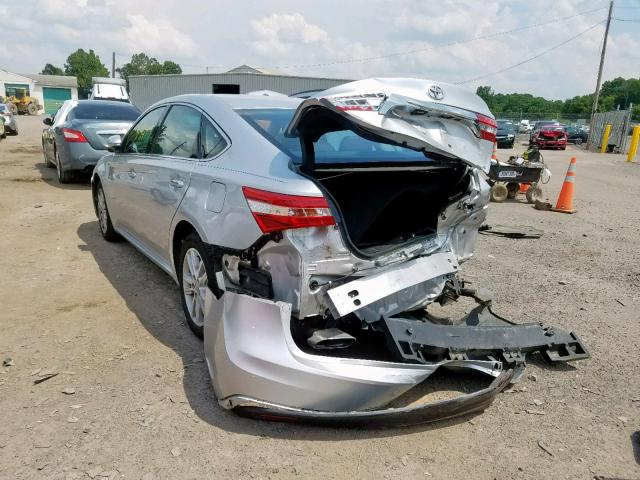 4T1BK1EB0DU021606 - 2013 TOYOTA AVALON BAS SILVER photo 3