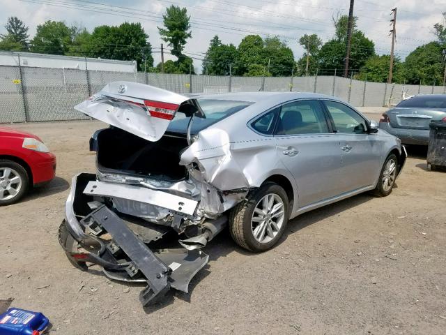 4T1BK1EB0DU021606 - 2013 TOYOTA AVALON BAS SILVER photo 4