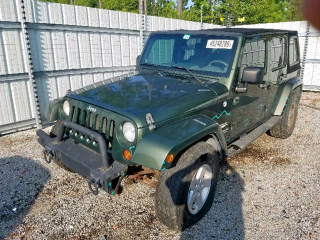 1J4GA59157L115524 - 2007 JEEP WRANGLER S GREEN photo 2