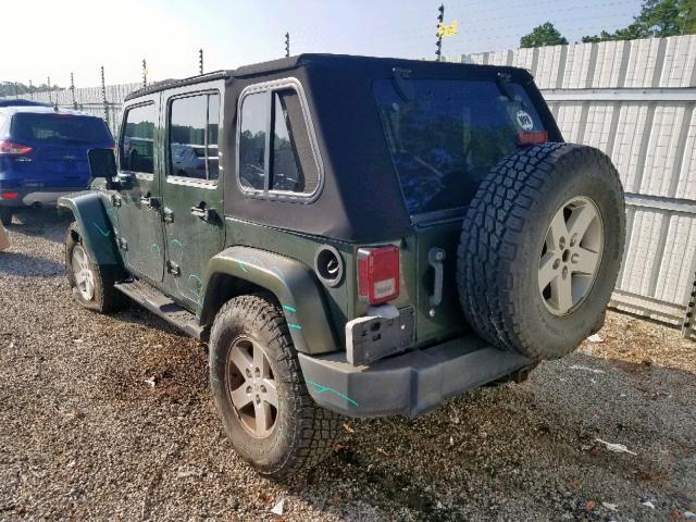 1J4GA59157L115524 - 2007 JEEP WRANGLER S GREEN photo 3