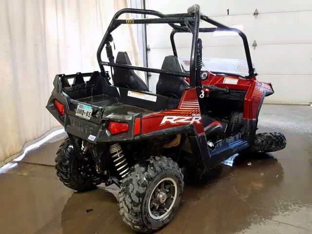 4XAVH76A1DB609476 - 2013 POLARIS RZR 800 RED photo 4