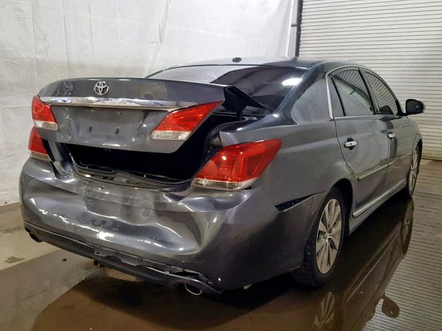 4T1BK3DB9BU422341 - 2011 TOYOTA AVALON BAS GRAY photo 4