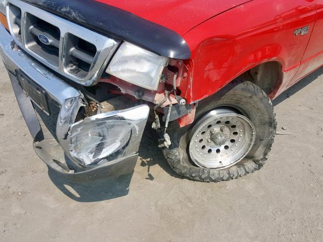 1FTZR15V4YPB50851 - 2000 FORD RANGER SUP RED photo 9